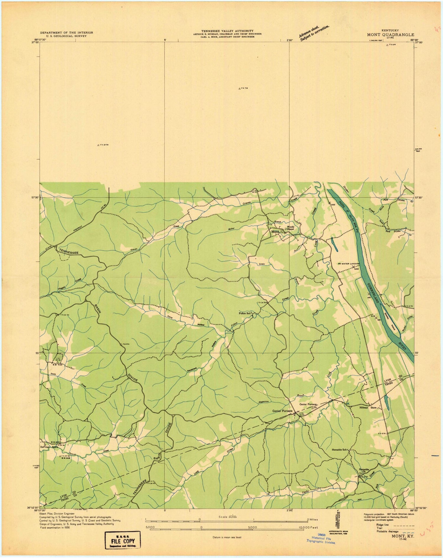 Classic USGS Mont Kentucky 7.5'x7.5' Topo Map Image