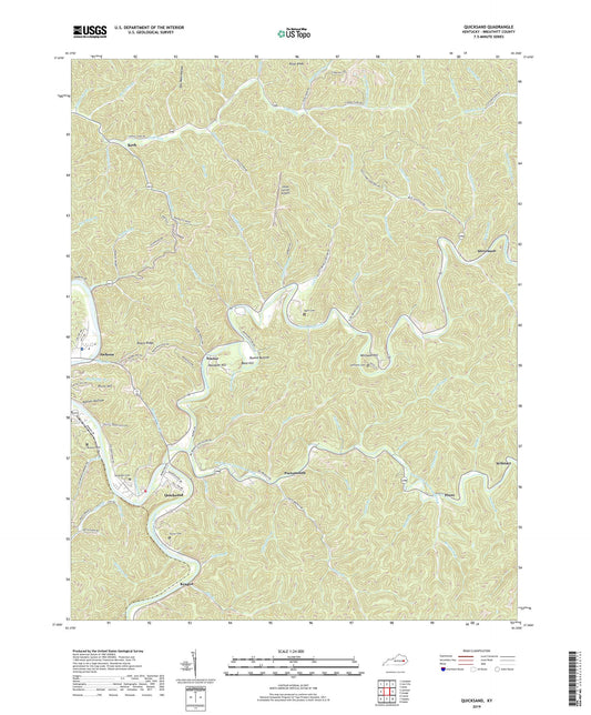 Quicksand Kentucky US Topo Map Image
