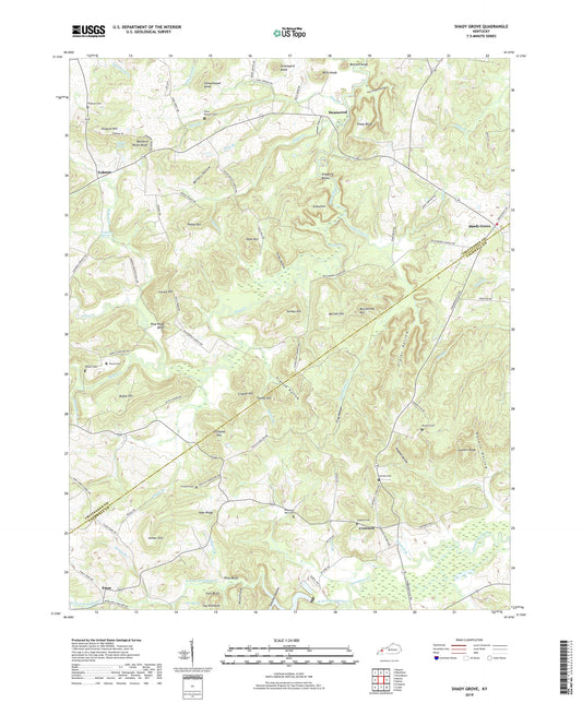 Shady Grove Kentucky US Topo Map Image