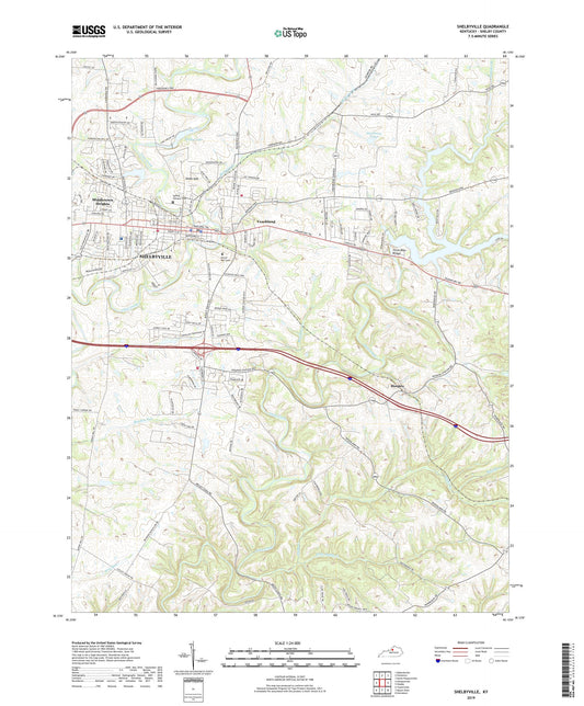 Shelbyville Kentucky US Topo Map Image