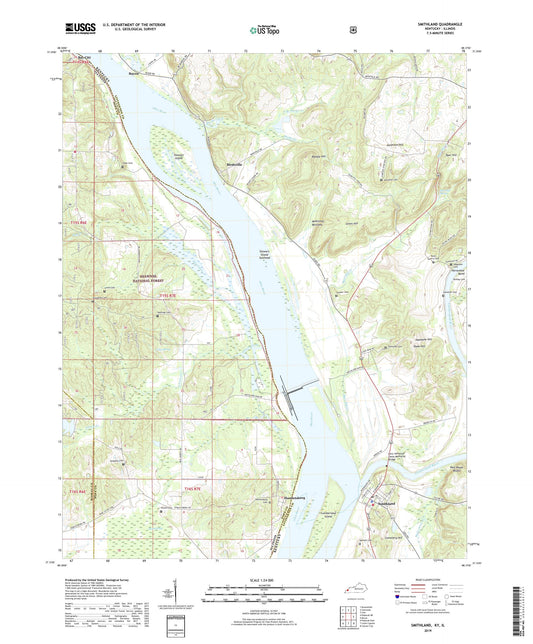 Smithland Kentucky US Topo Map Image