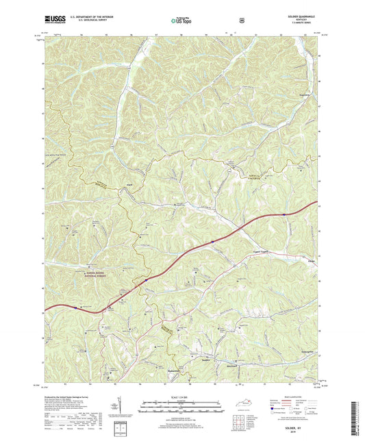Soldier Kentucky US Topo Map Image