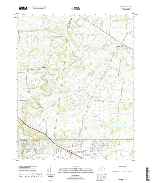 Trenton Kentucky US Topo Map Image