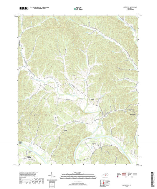 Waterview Kentucky US Topo Map Image