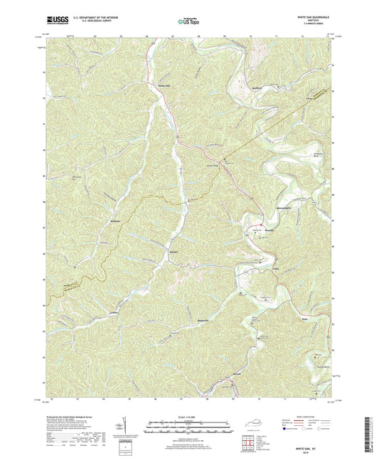 White Oak Kentucky US Topo Map Image