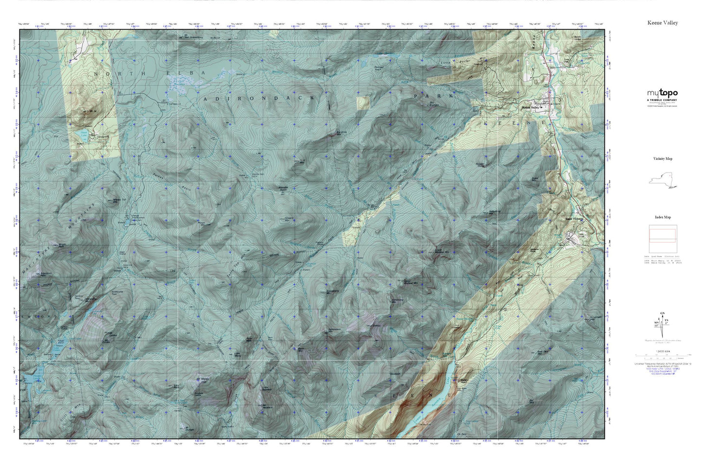 Keene Valley MyTopo Explorer Series Map Image