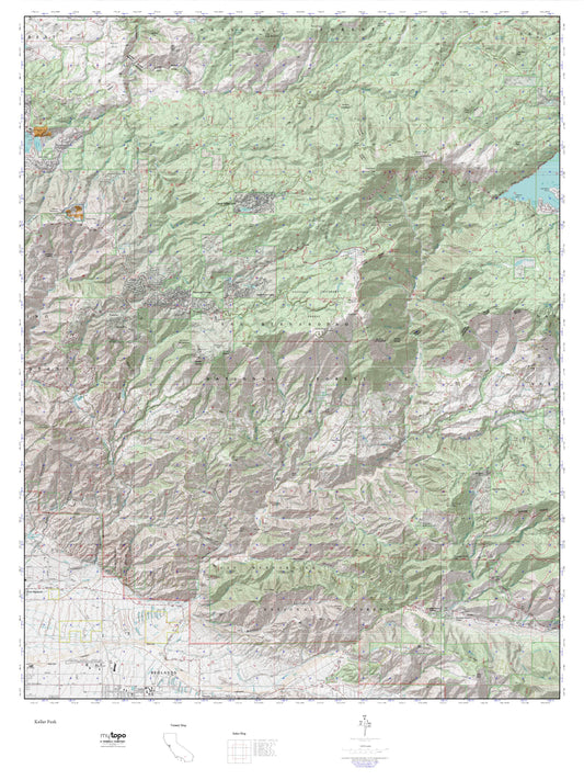 Keller Peak MyTopo Explorer Series Map Image