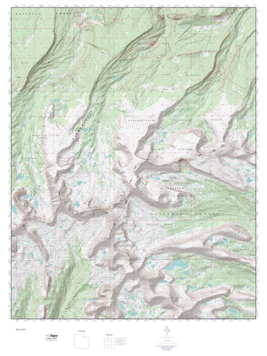 Kings Peak MyTopo Explorer Series Map Image