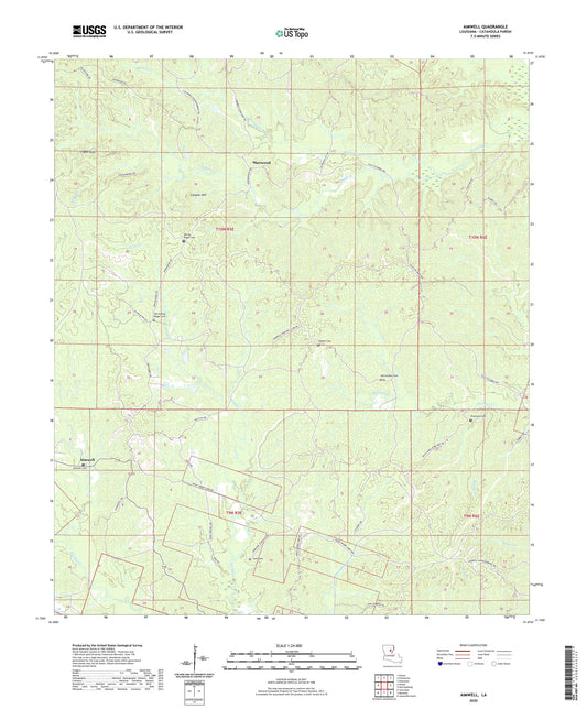 Aimwell Louisiana US Topo Map Image