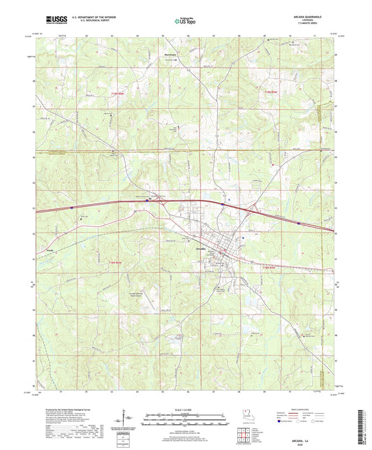 Arcadia Louisiana US Topo Map Image