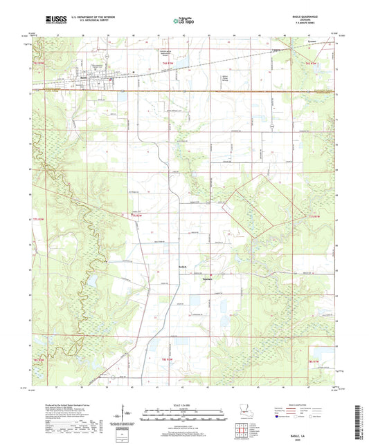 Basile Louisiana US Topo Map Image