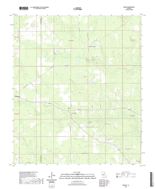 Beaver Louisiana US Topo Map Image