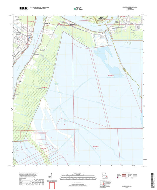Belle Chasse Louisiana US Topo Map Image