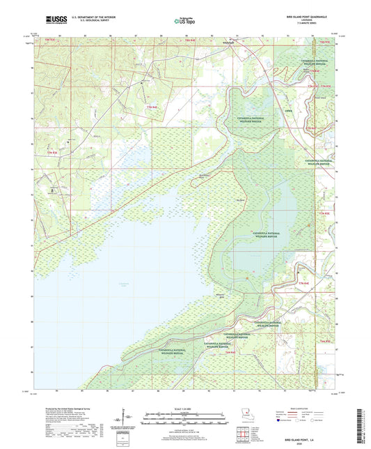 Bird Island Point Louisiana US Topo Map Image