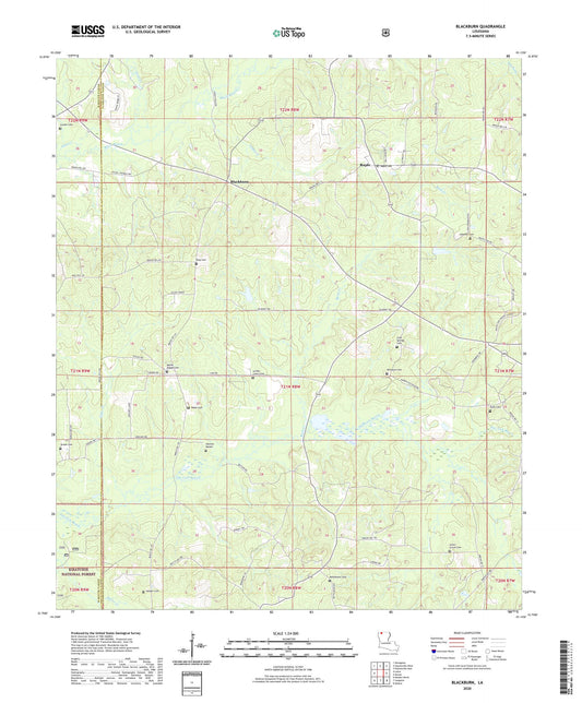 Blackburn Louisiana US Topo Map Image
