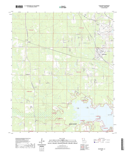 Blanchard Louisiana US Topo Map Image