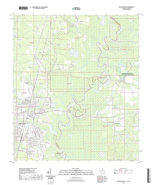 Bogalusa East Louisiana US Topo Map Image