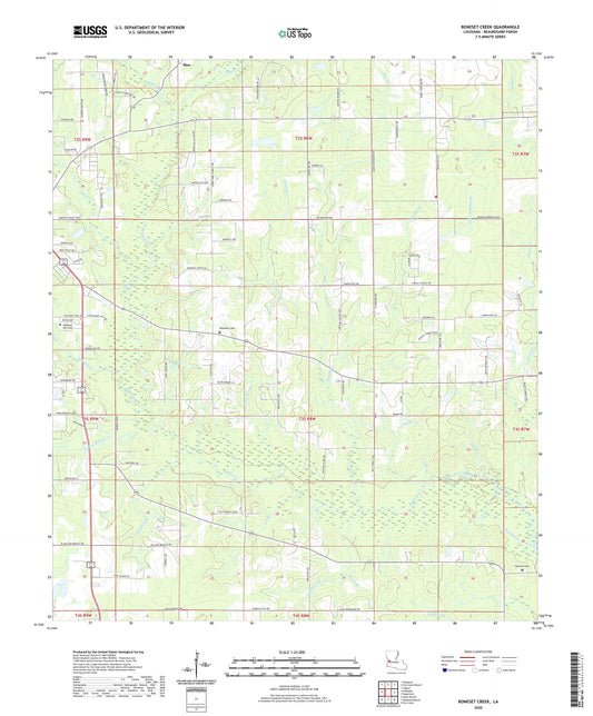 Boneset Creek Louisiana US Topo Map Image