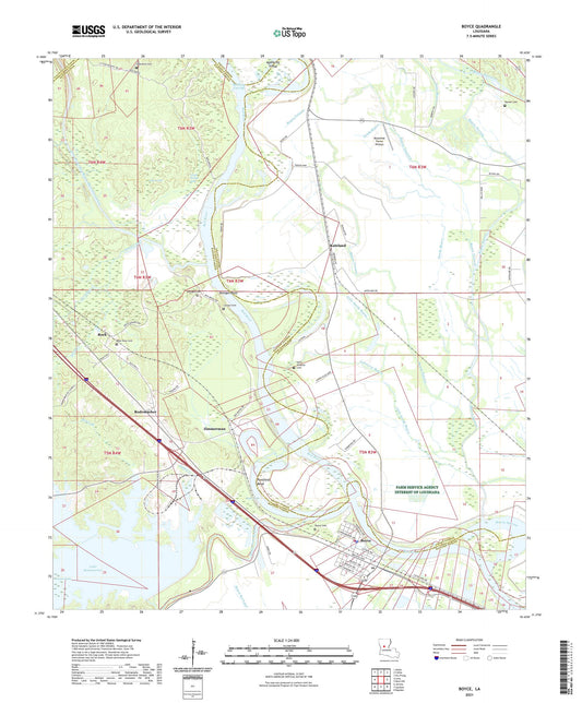 Boyce Louisiana US Topo Map Image