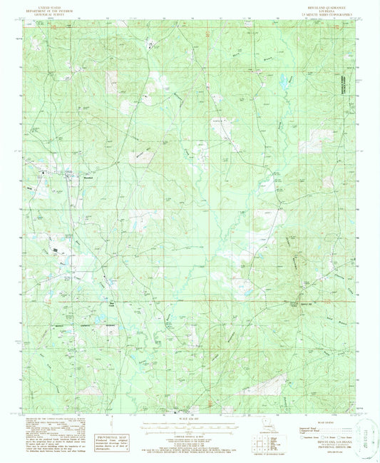Classic USGS Bryceland Louisiana 7.5'x7.5' Topo Map Image
