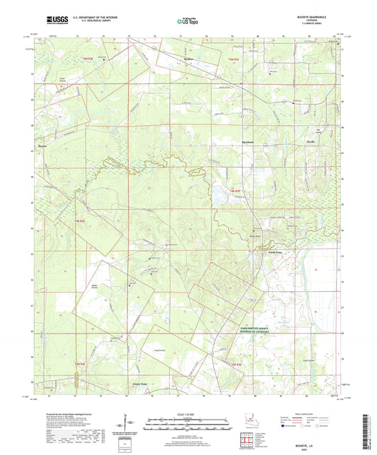 Buckeye Louisiana US Topo Map Image