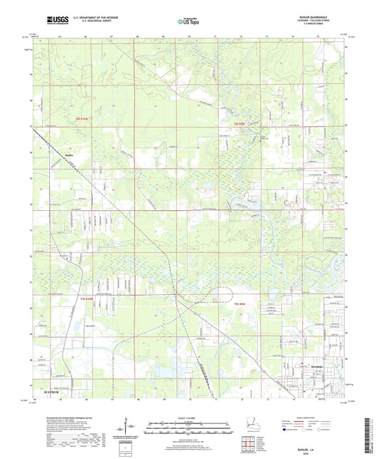 Buhler Louisiana US Topo Map Image