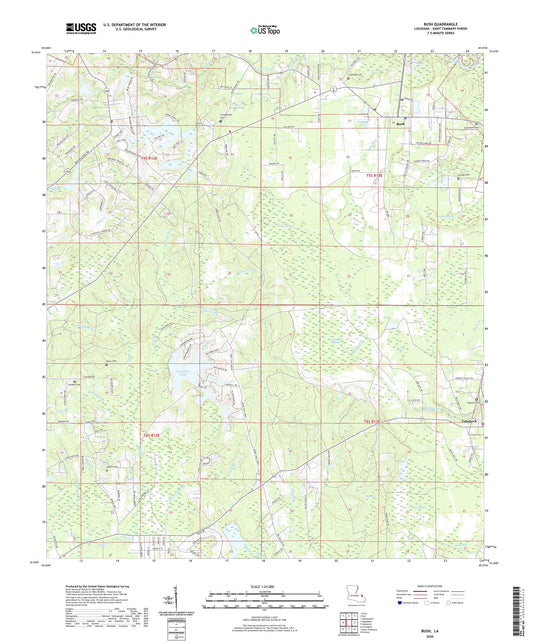 Bush Louisiana US Topo Map Image