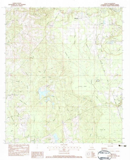 Classic USGS Bush Louisiana 7.5'x7.5' Topo Map Image