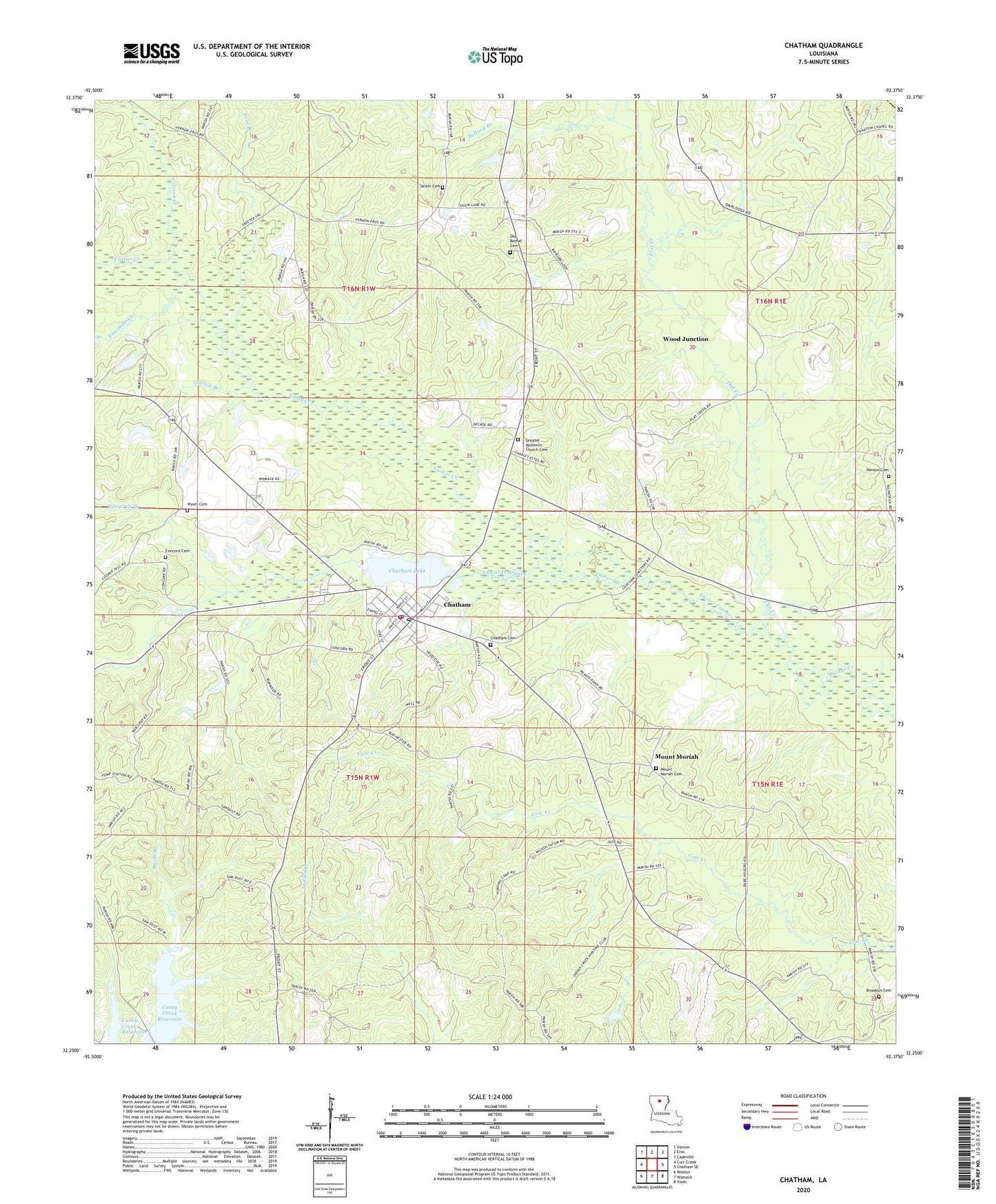 Chatham Louisiana US Topo Map Image