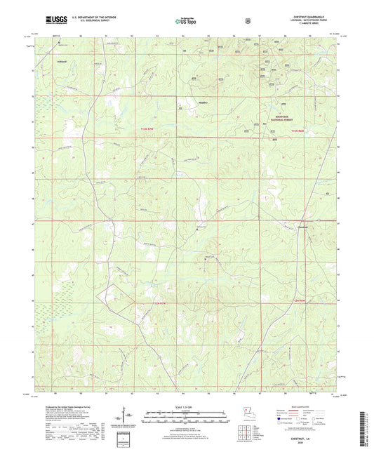 Chestnut Louisiana US Topo Map Image