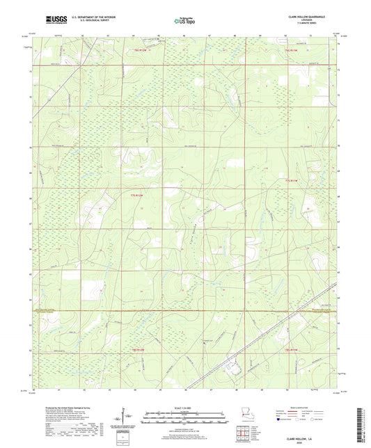 Clark Hollow Louisiana US Topo Map Image