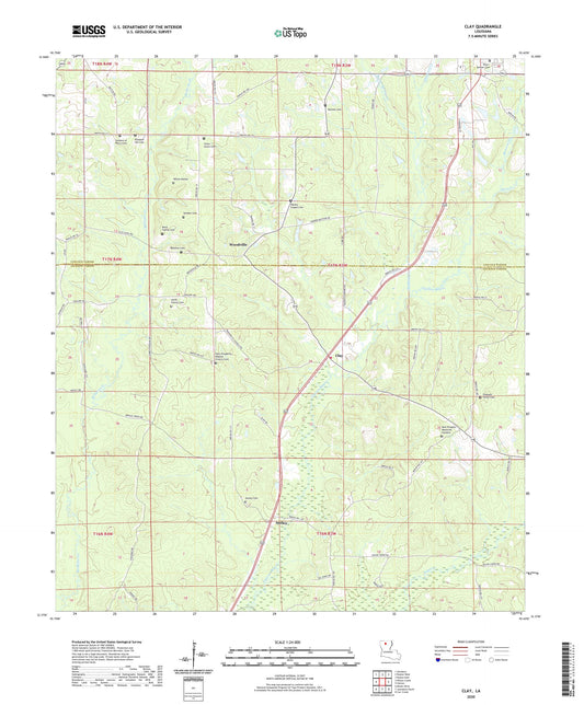 Clay Louisiana US Topo Map Image