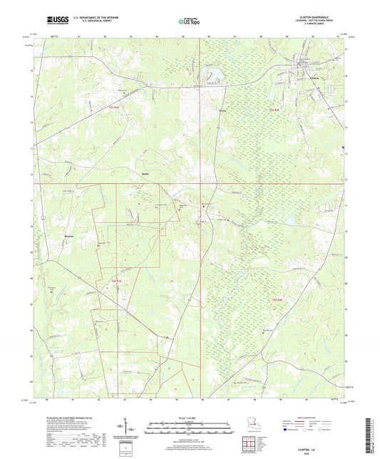 Clinton Louisiana US Topo Map Image