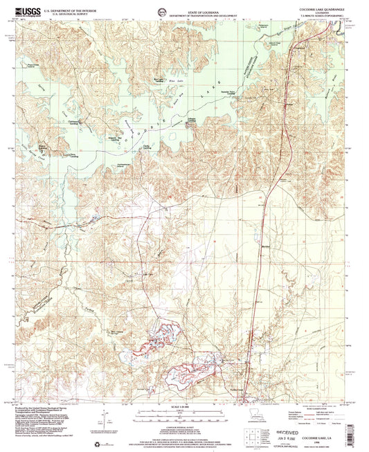 Classic USGS Cocodrie Lake Louisiana 7.5'x7.5' Topo Map Image