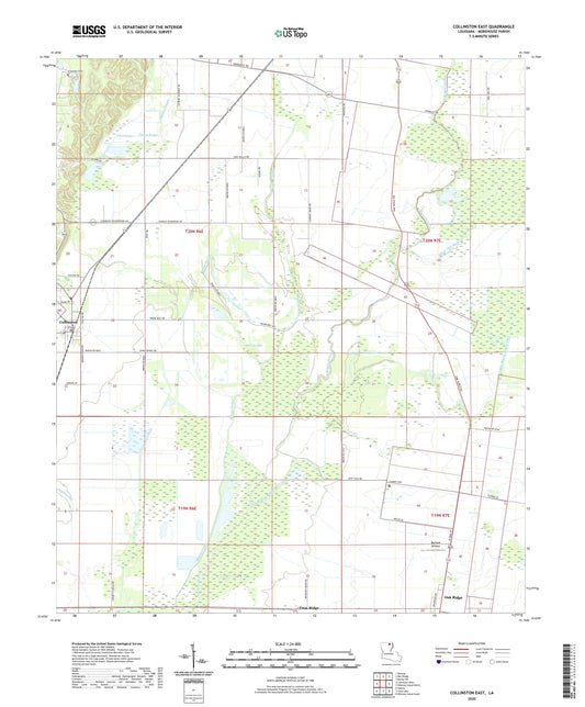 Collinston East Louisiana US Topo Map Image
