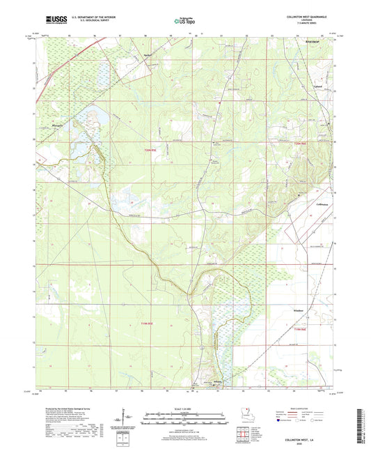 Collinston West Louisiana US Topo Map Image