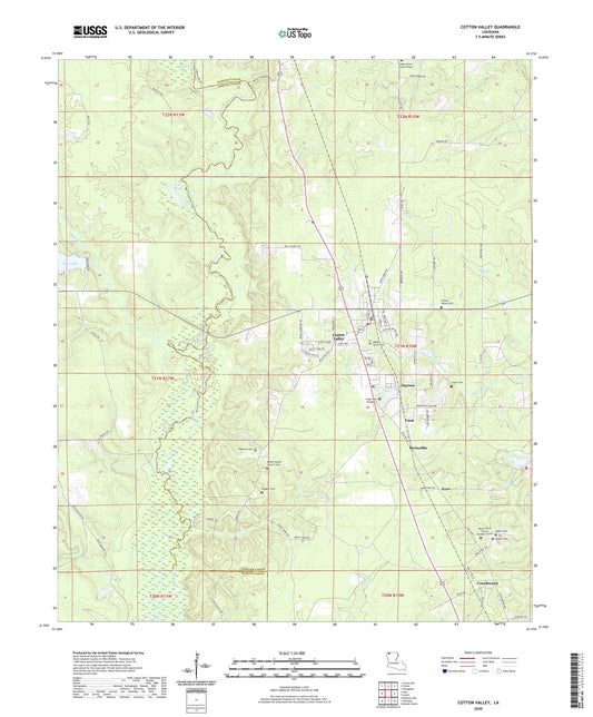 Cotton Valley Louisiana US Topo Map Image