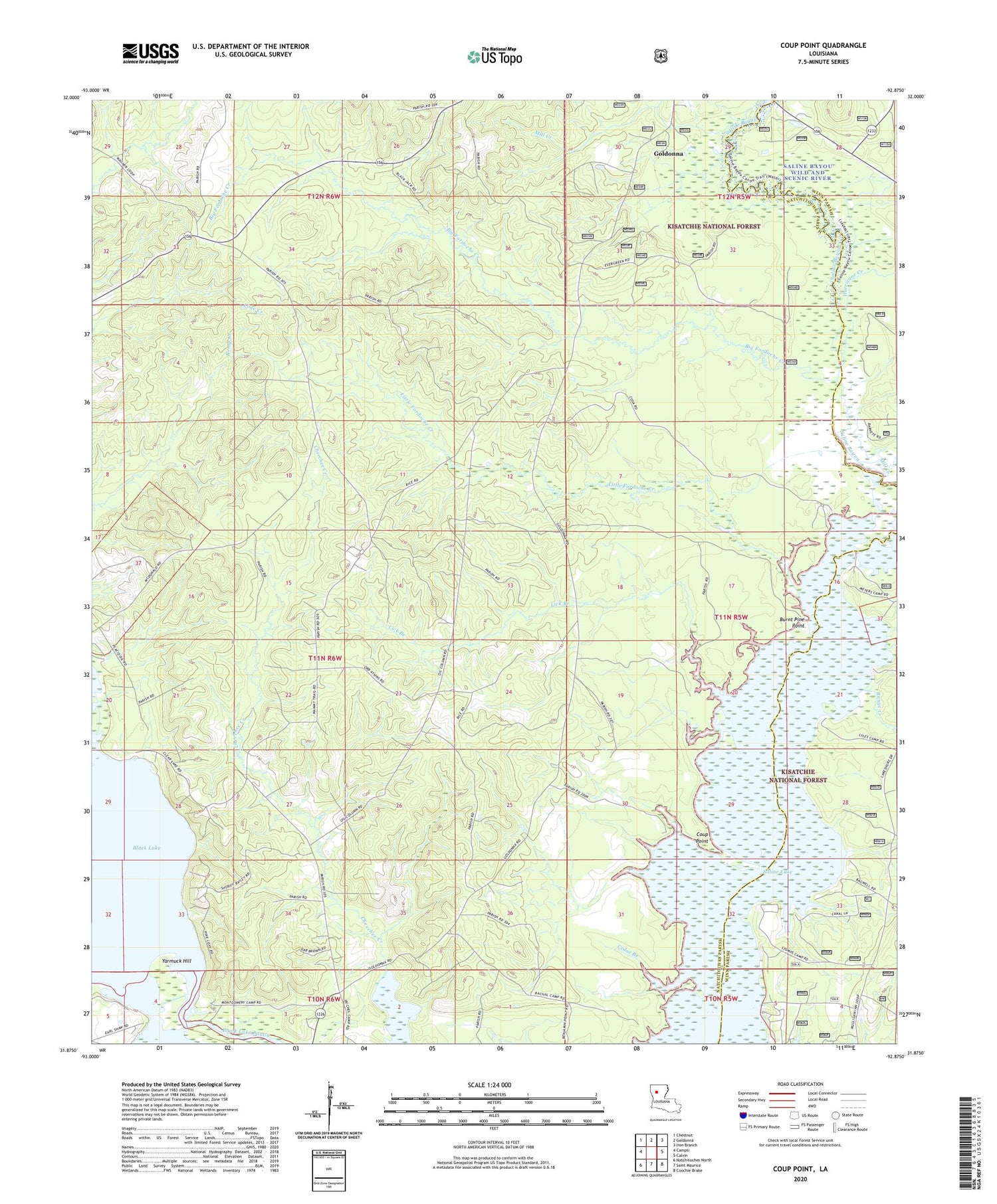 Coup Point Louisiana US Topo Map Image