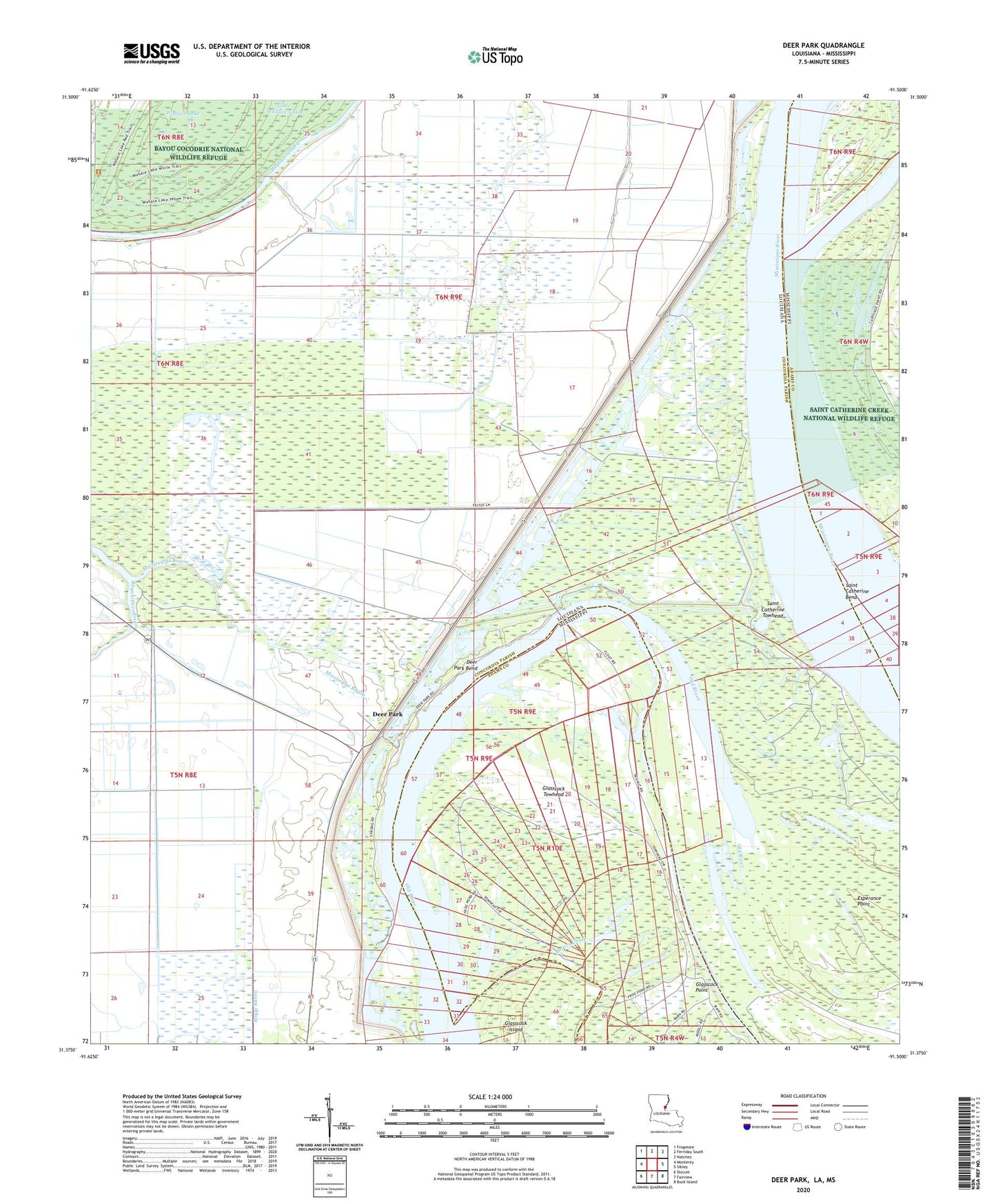 Deer Park Louisiana US Topo Map Image