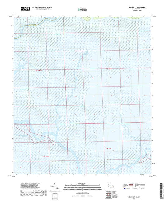 Morgan City SE Louisiana US Topo Map Image