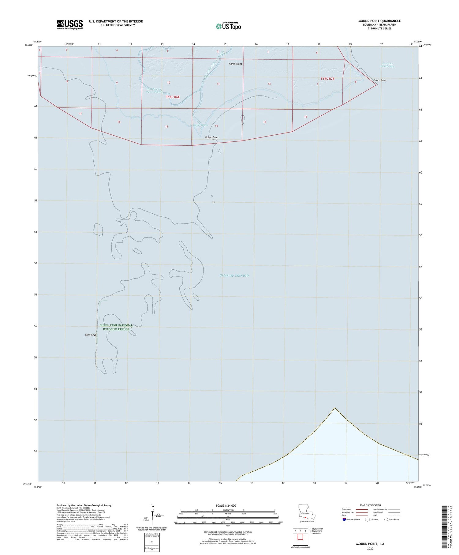 Mound Point Louisiana US Topo Map Image