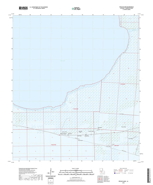 Pecan Island Louisiana US Topo Map Image
