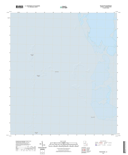 Pelican Pass Louisiana US Topo Map Image