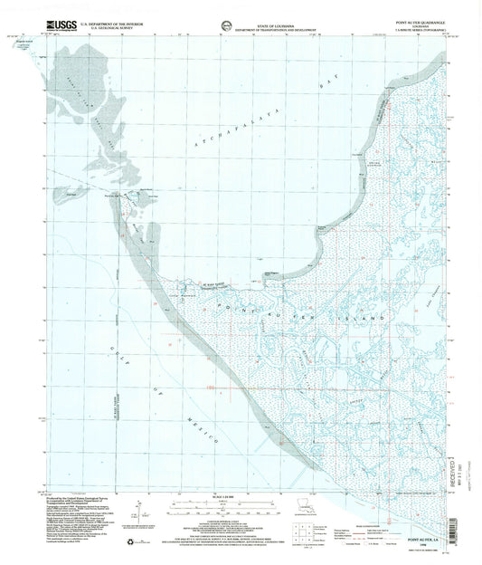 Classic USGS Point au Fer Louisiana 7.5'x7.5' Topo Map Image
