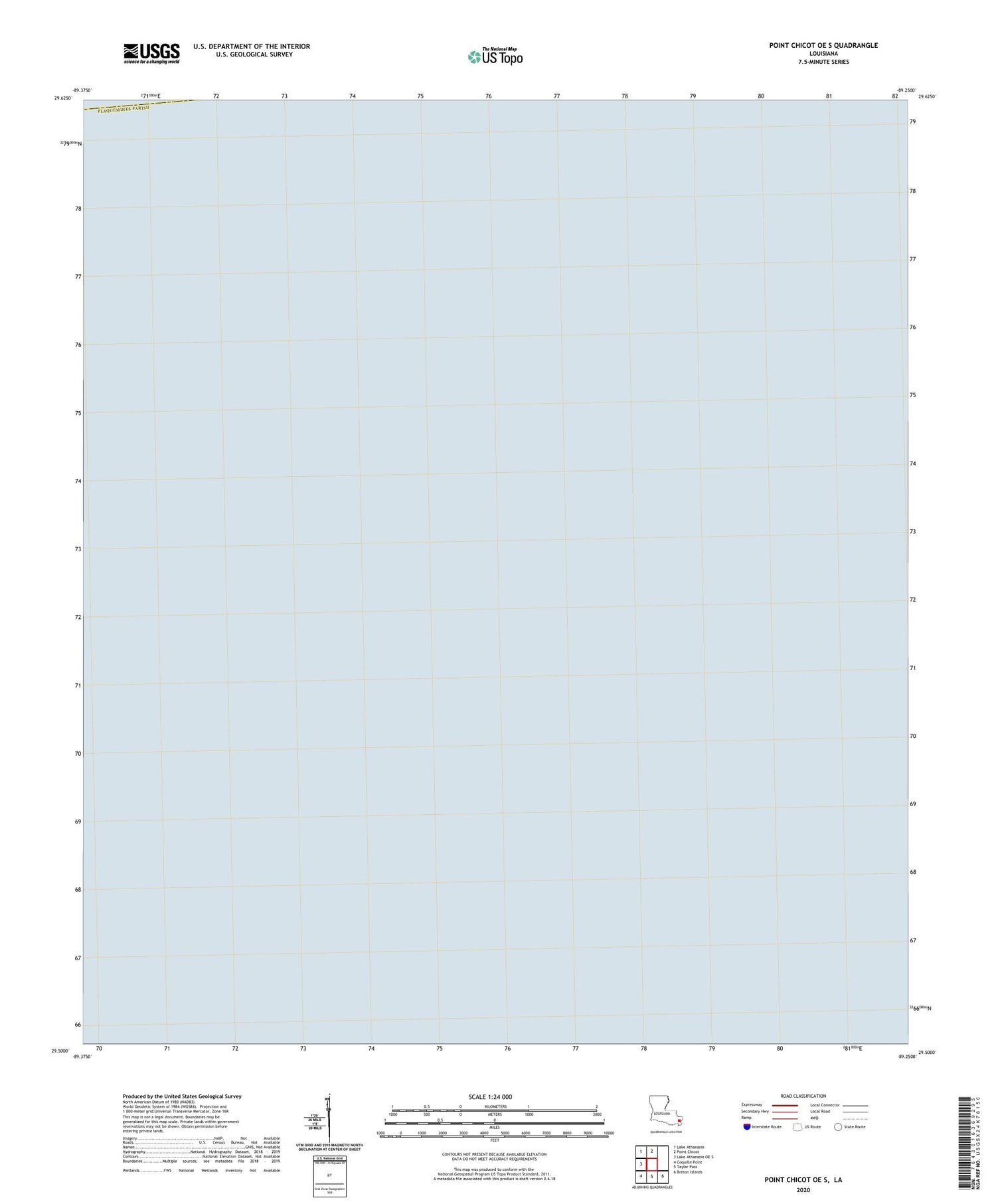 Point Chicot OE S Louisiana US Topo Map Image