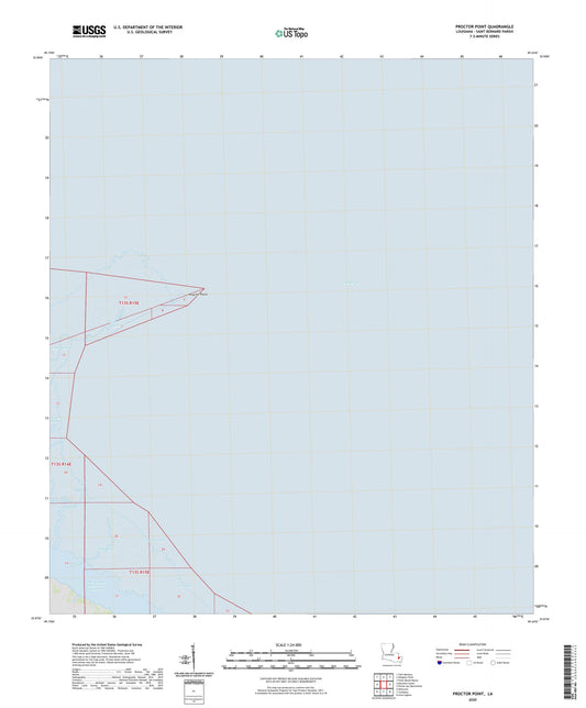 Proctor Point Louisiana US Topo Map Image