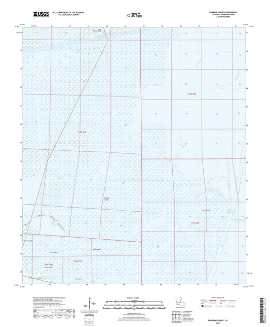Pumpkin Islands Louisiana US Topo Map Image