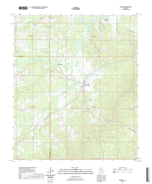 Robeline Louisiana US Topo Map Image