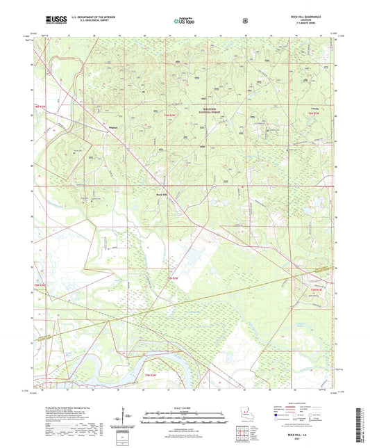 Rock Hill Louisiana US Topo Map Image