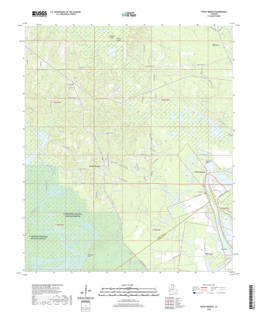 Rocky Branch Louisiana US Topo Map Image